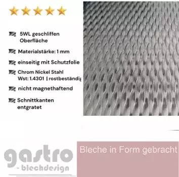Edelstahl Strukturblech 5WL gewalzt 1,0mm